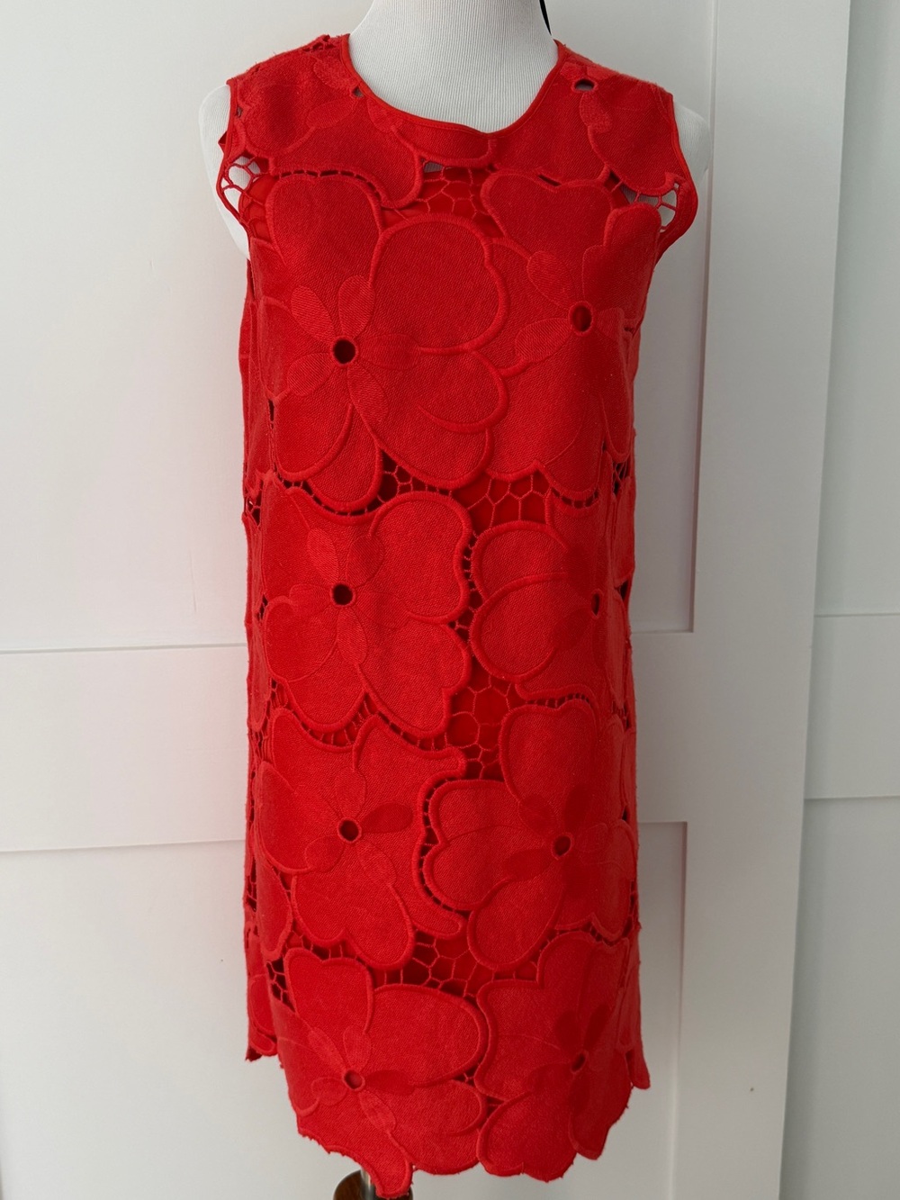 Cynthia Rowley Red Floral Lace Mini Dress